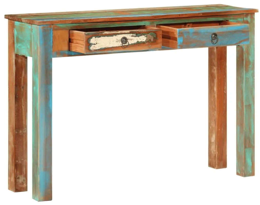 tömör újrahasznosított fa tálalóasztal 110 x 30 x 75 cm