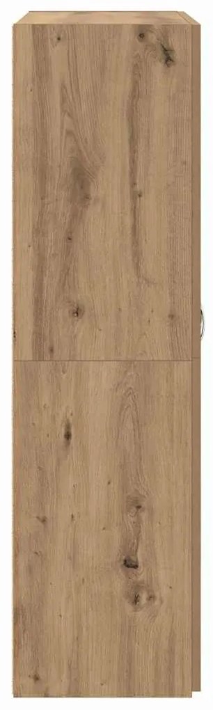 Irodai szekrény ajtóval kézműves tölgy 60 x 32 x 115 cm Faanyag