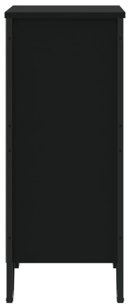 fekete szerelt fa könyvszekrény 80 x 31 x 74,5 cm