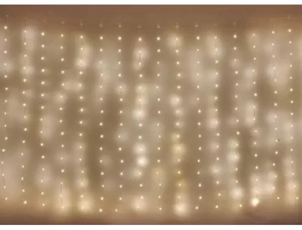 LED kültéri fényfüzér, 240 LED/8 funkció, 6,7 m, IP44, meleg fehér