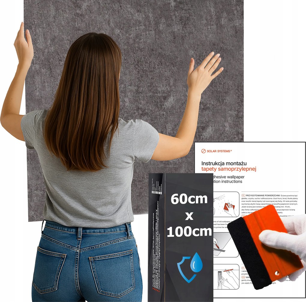 Öntapadós tapéta Vízálló Konyha Fal Bútor Nyers Gránit