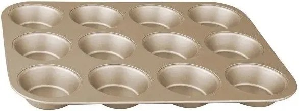 Berlingerhaus Muffin sütőforma tapadásmentes bevonattal, 12 db, arany színű