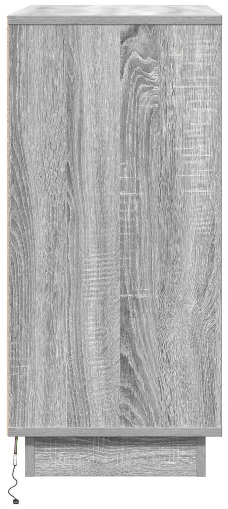Éjjeli szekrény LED világítással Szürke Sonoma 71x34,5x75 cm MDF