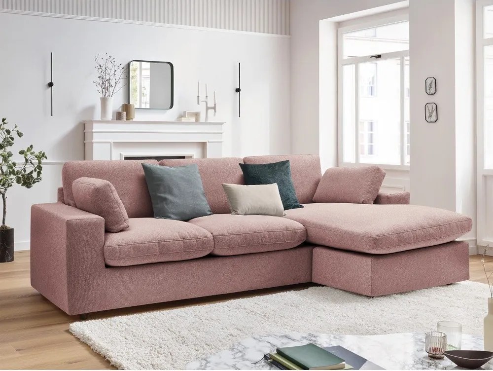 Rózsaszín sarokkanapé Belair – Bobochic Paris