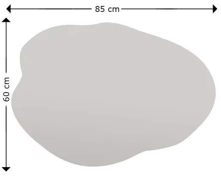 Fali tükör OHHO 85x60 cm fekete