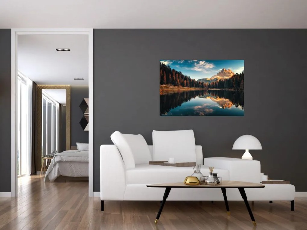 Kép - alpesi, olaszország, dolomitok, Antorno (90x60 cm)