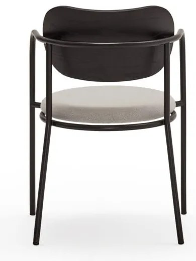 Fekete-szürke étkezőszék kőrisfa dekorral Eclipse - Teulat