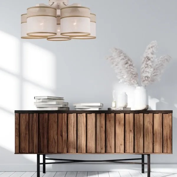 Fali lámpa ANDREA 5xE27/60W/230V bükk