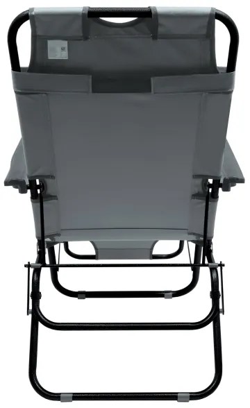 Összecsukható állítható szék szürke/fekete