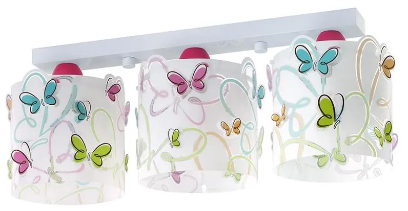 Dalber D-62143 - Gyermek mennyezeti lámpa BUTTERFLY 3xE27/60W/230V