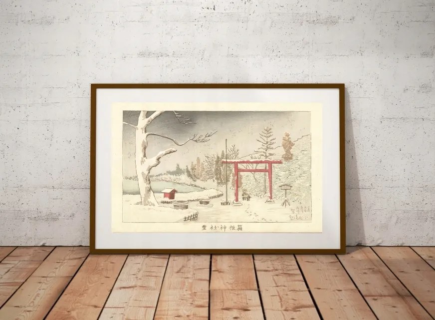 Japán Fa Kobayashi Kiyochika 1882 méret 50x30cm