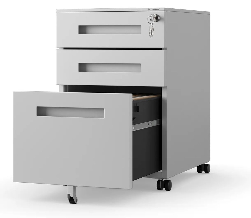 ATE fém irodai tároló 390 x 600 x 500 mm, szürke