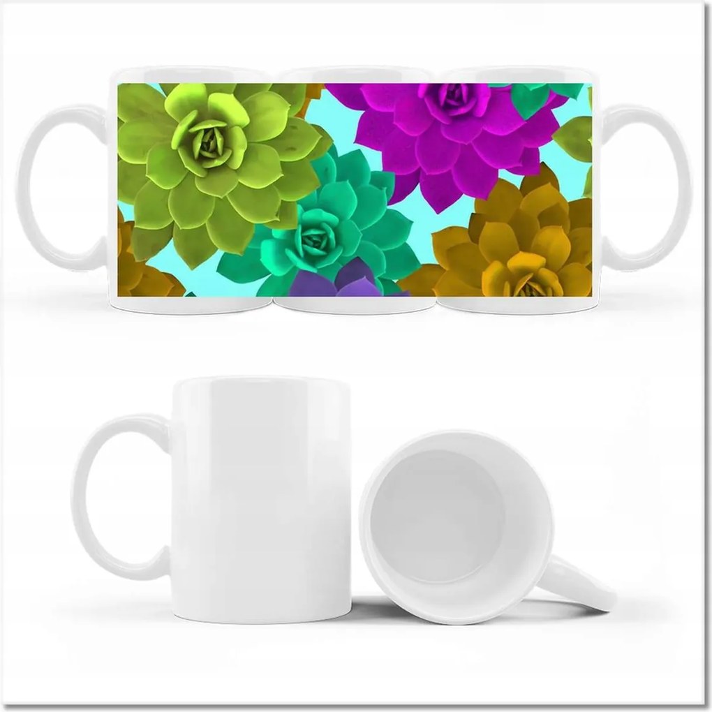 Fotó bögre Színes virágok Virágok