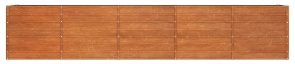 rozsda színű corten acél kerti magaságyás 400 x 80 x 77 cm