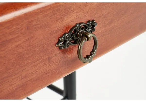 Éjjeliszekrény FIONA 55x48 cm barna/fekete