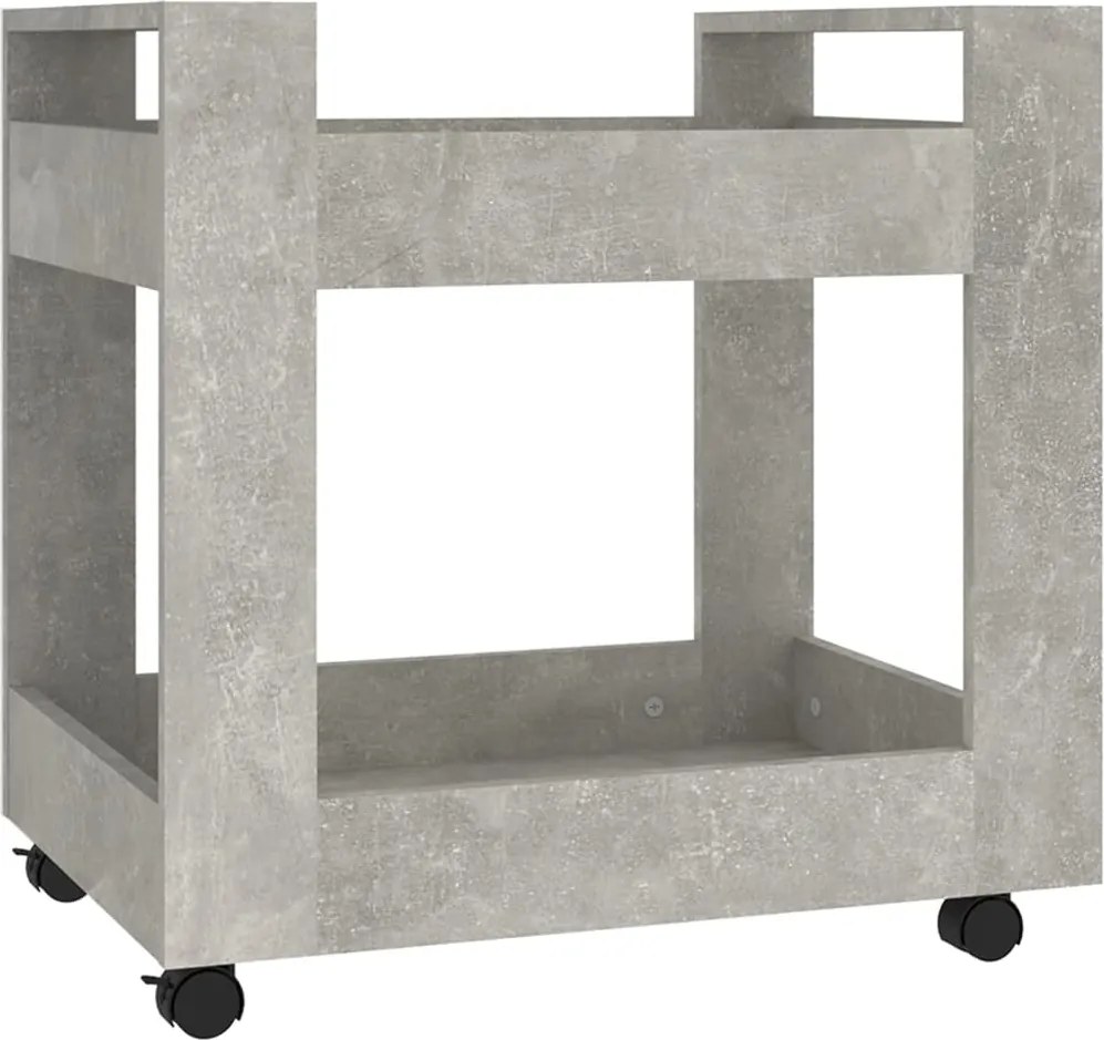 vidaXL betonszürke szerelt fa asztal-kocsi 60 x 45 x 60 cm