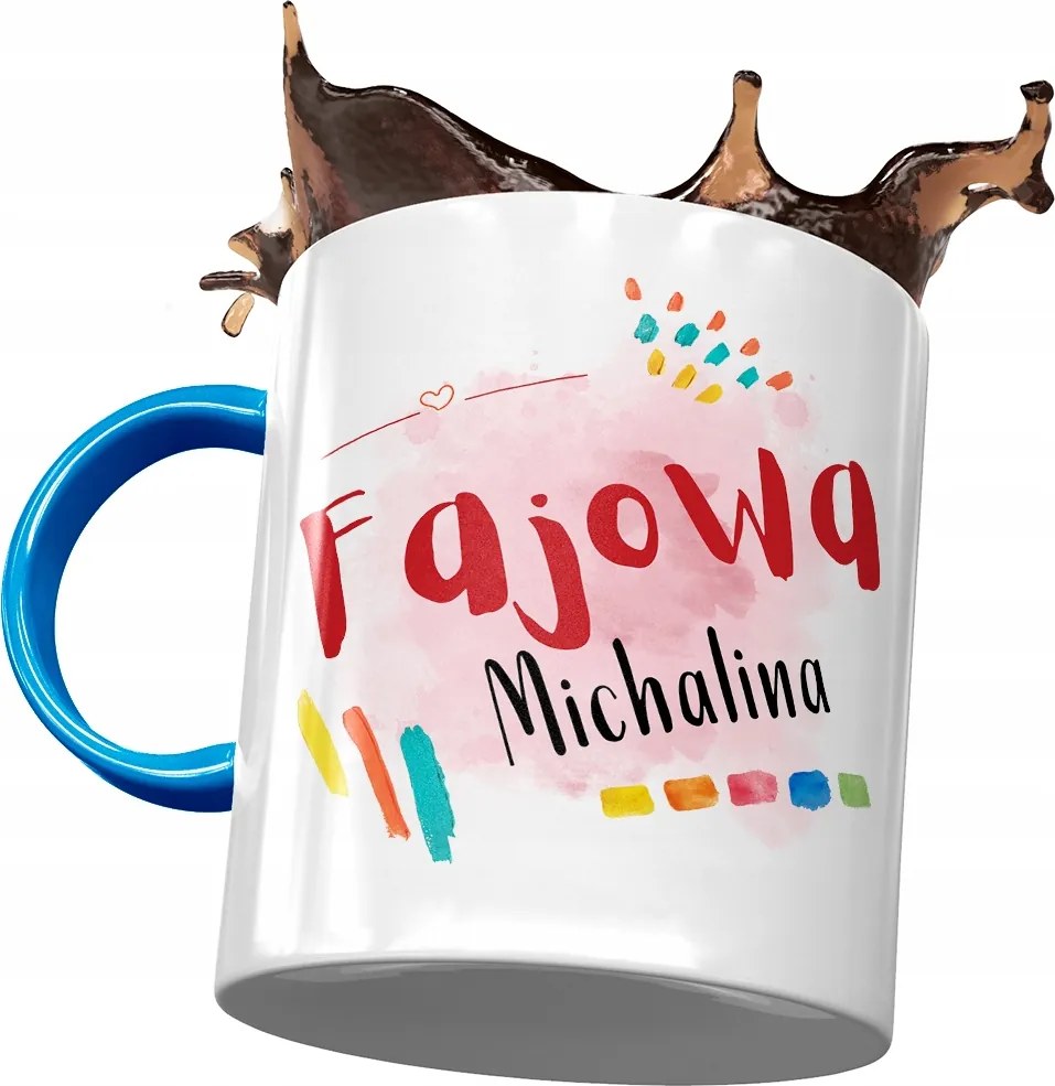 Kék Bögre Mihály Barátnőnek Ajándék Nyomtatott Fotóval