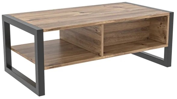 HALDIZEN konferenční stolek 55x105 cm černá/hnědá