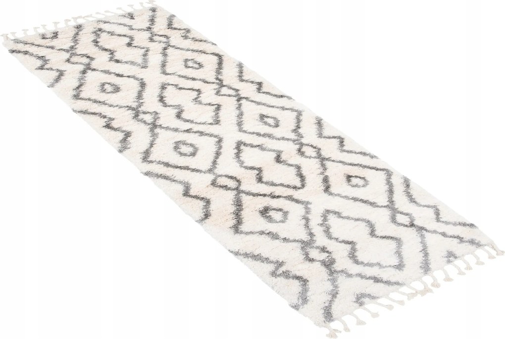 Járdaszőnyeg Shaggy Aztec 70x300 rojtos Boho w12