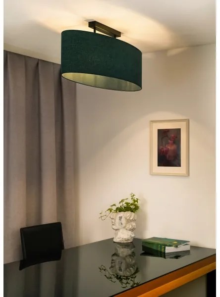 Duolla - Felületre szerelhető csillár OVAL 2xE27/15W/230V zöld