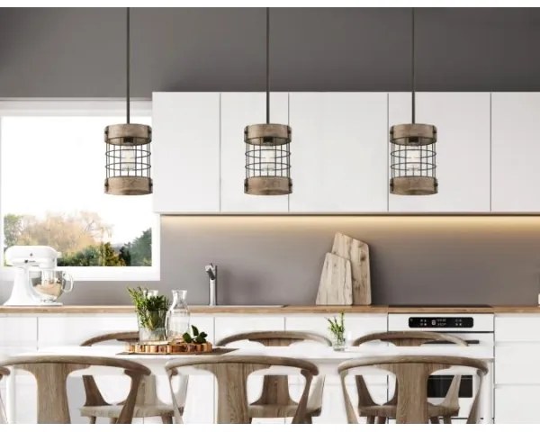 Westinghouse 61180 - Csillár zsinóron LANGSTON 1xE27/60W/230V fenyő