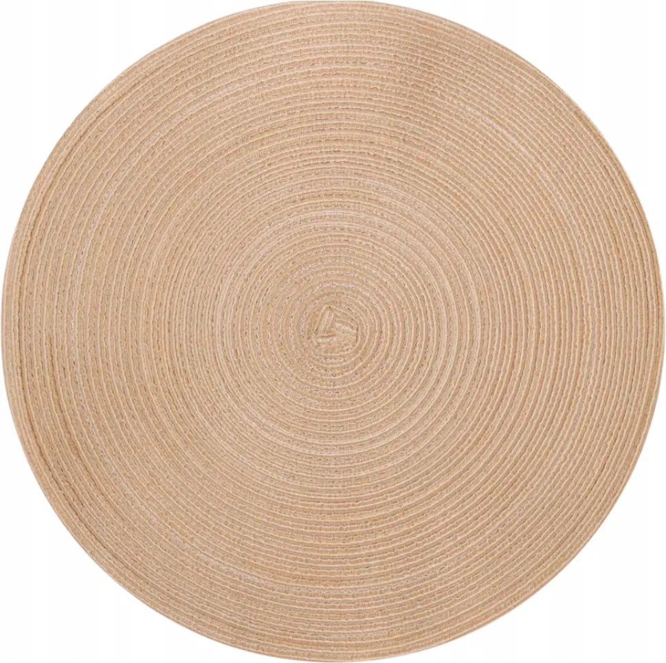 Bézs Fonott asztali alátét 38cm kerek Elegáns modern