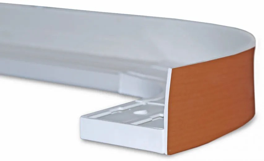 Mennyezeti sínes karnis dekor előlap elegáns tölgy 45 mm