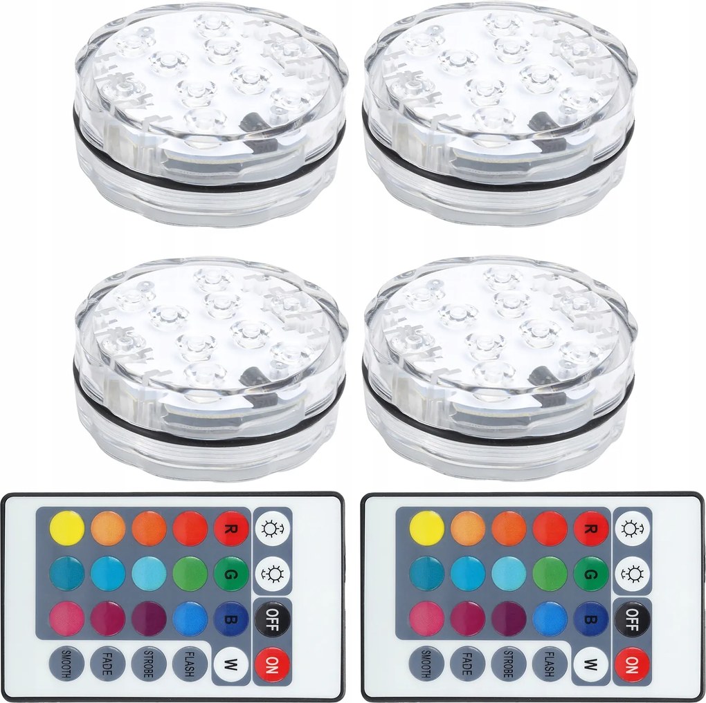 Vízálló Led Rgb Lámpa Alátét Távirányító