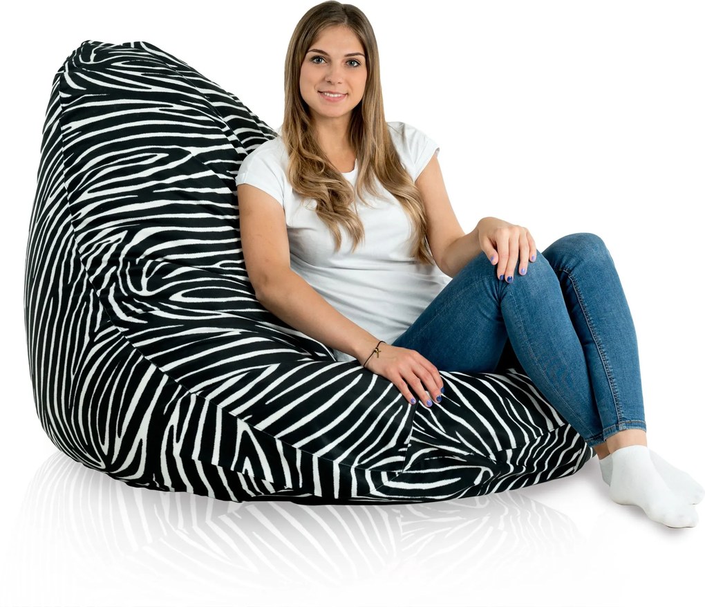 Sako ülőzsák Drop XXL Zebra fotel