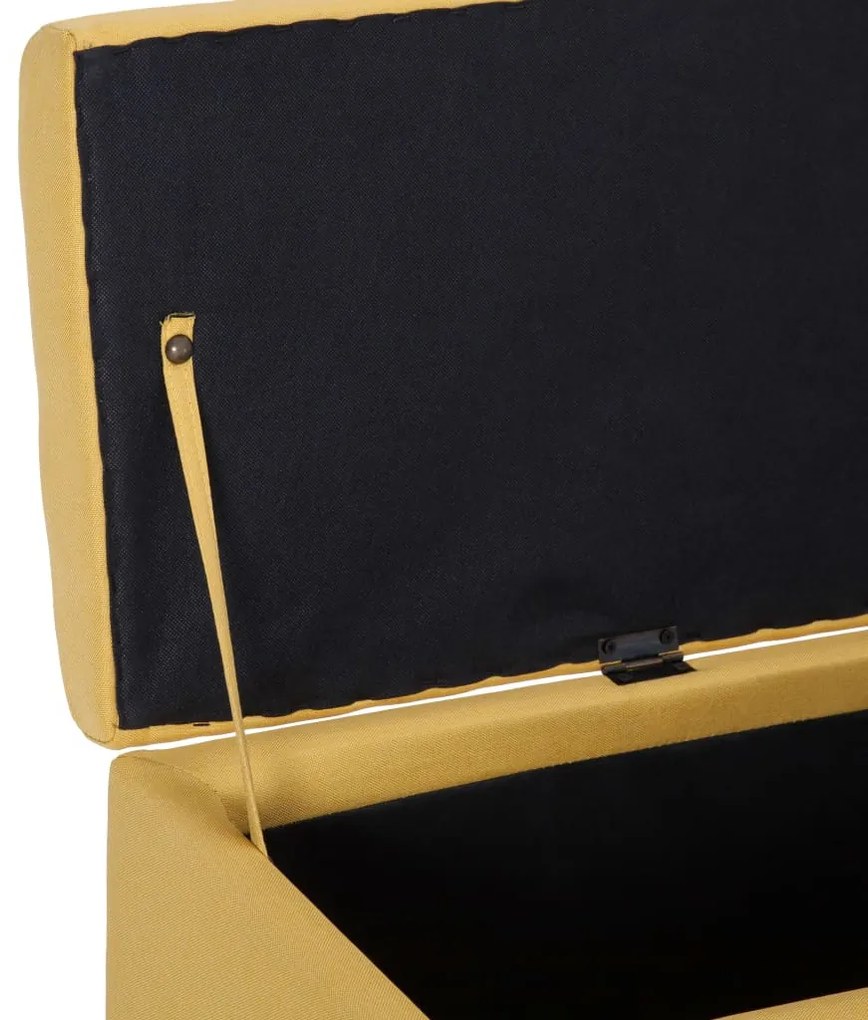 sárga poliészter pad tárolórekesszel 116 cm