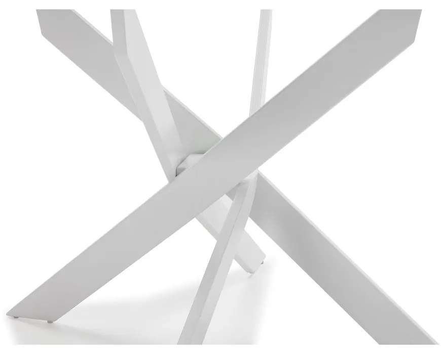 Kerek étkezőasztal üveg asztallappal 120x120 cm Ruth – Marckeric