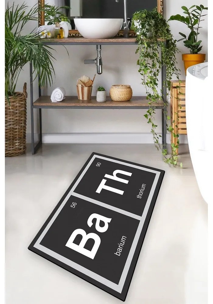 Fekete fürdőszobai kilépő 70x120 cm Barium – Foutastic