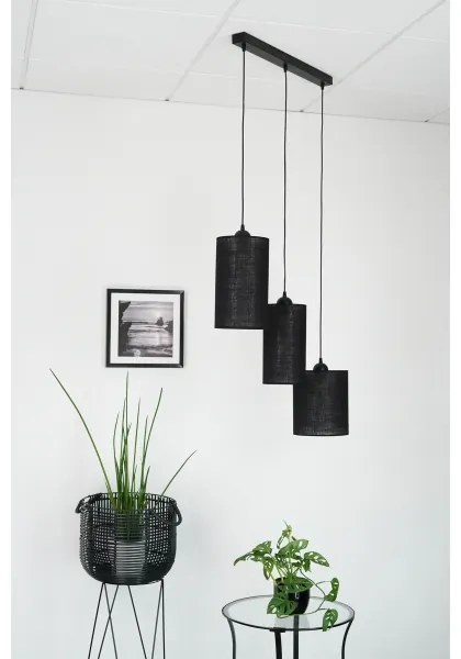 Brilagi - TUBES 3xE27/15W/230V fekete függeszték
