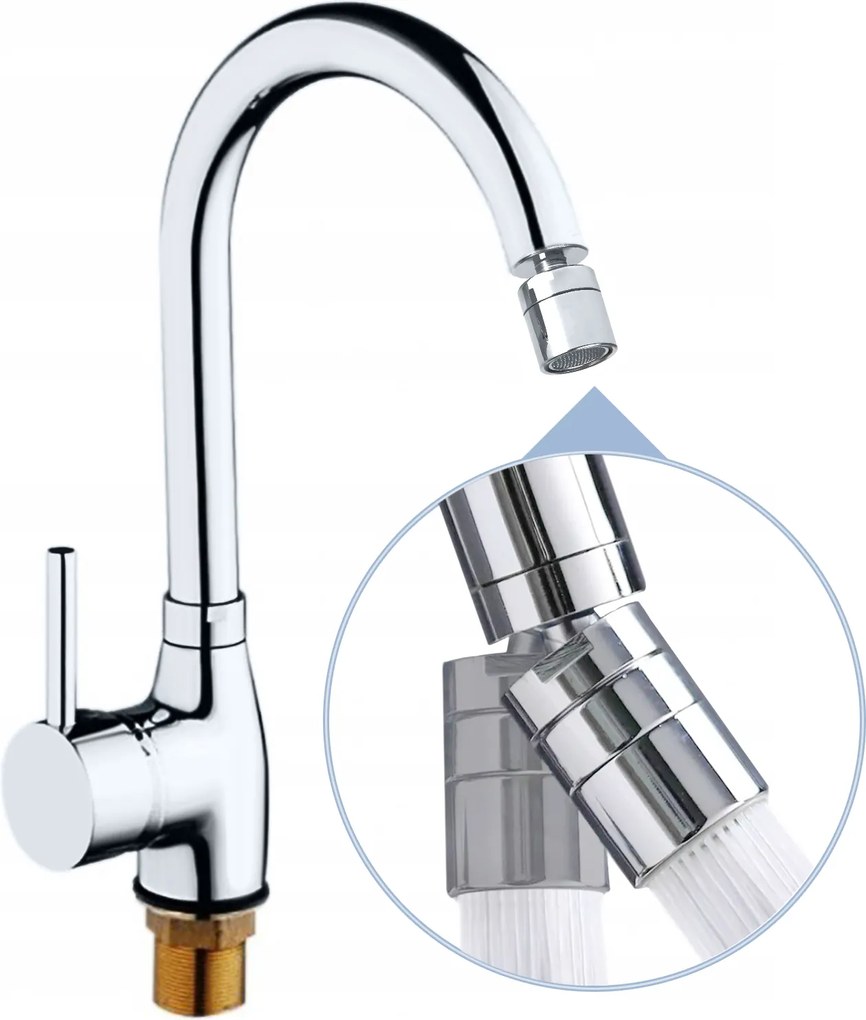 Konyhai Mosogató Csaptelep Pultra Szerelhető Hosszú Forgatható Csővel