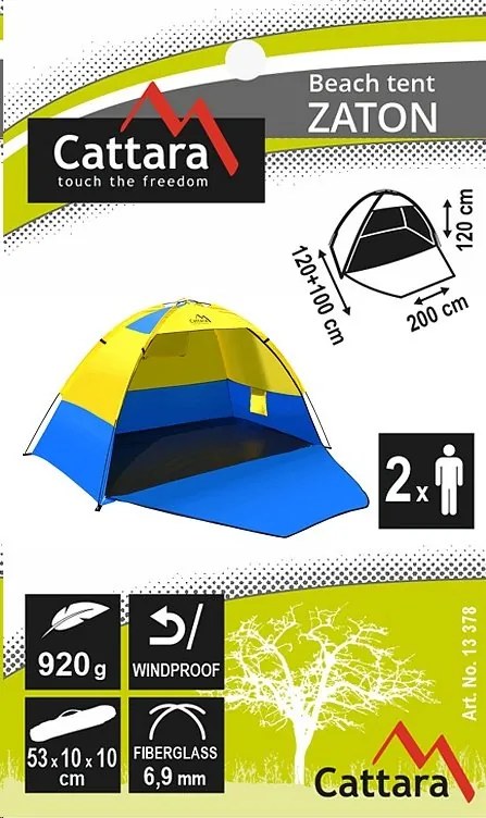 Cattara ZATON strandsátor 200 x 120 x 120 cm