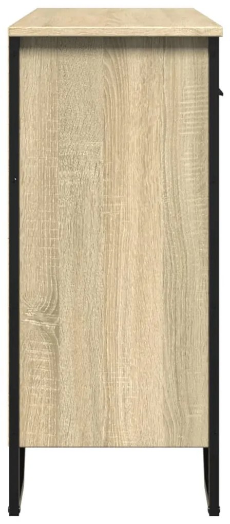 sonoma tölgy színű szerelt fa tálalóasztal 97 x 32,5 x 74,5 cm