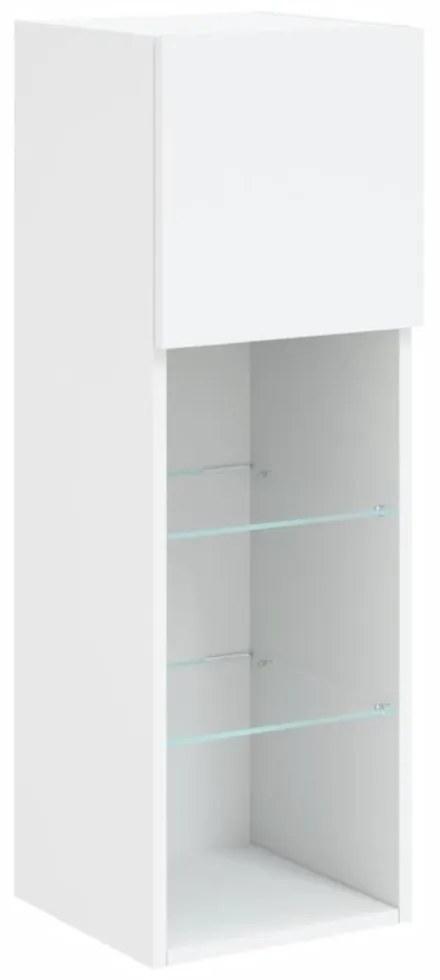 2 db fehér TV-szekrény LED-világítással 30,5 x 30 x 90 cm