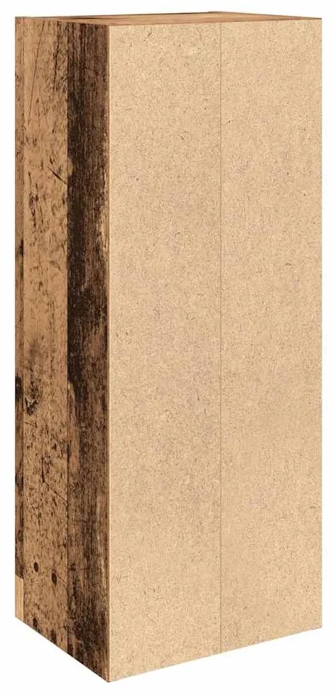 antik fa színű szerelt fa könyvespolc 31x24x77 cm
