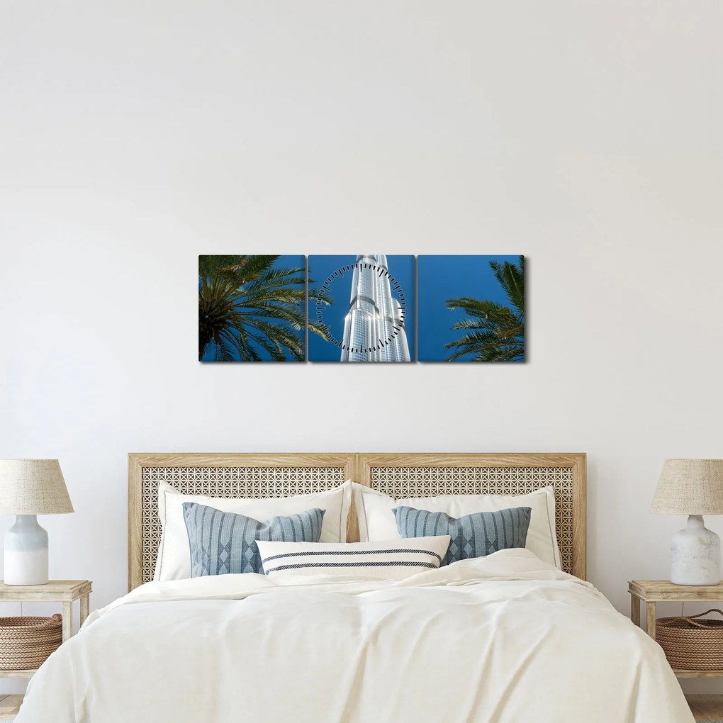 Kép - Burj Khalifa (órával) (90x30 cm)