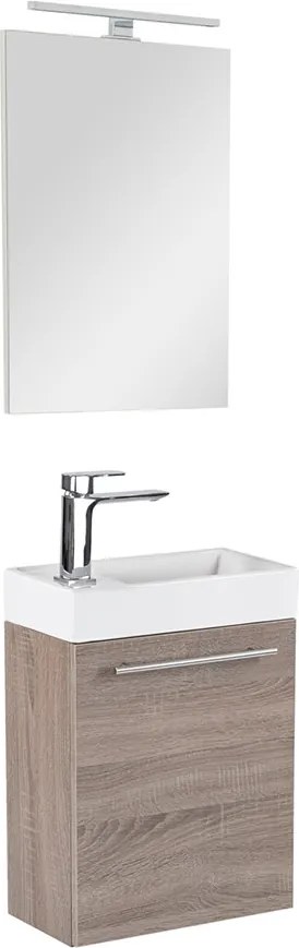 Fantastic fürdőszoba bútor Melanie tükörrel, yorki tölgy színben