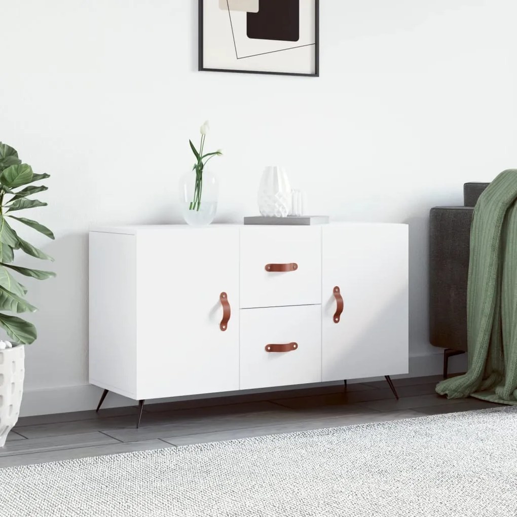 fehér szerelt fa tálalóasztal 100 x 36 x 60 cm