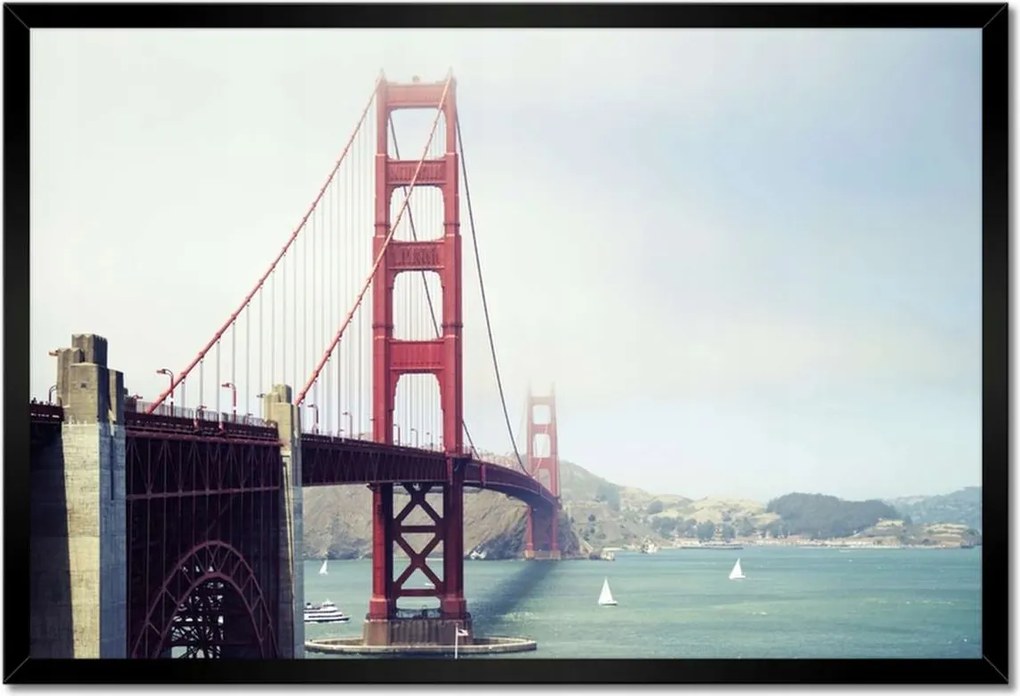 Poszterek keretben 60x40 Golden Gate nappal