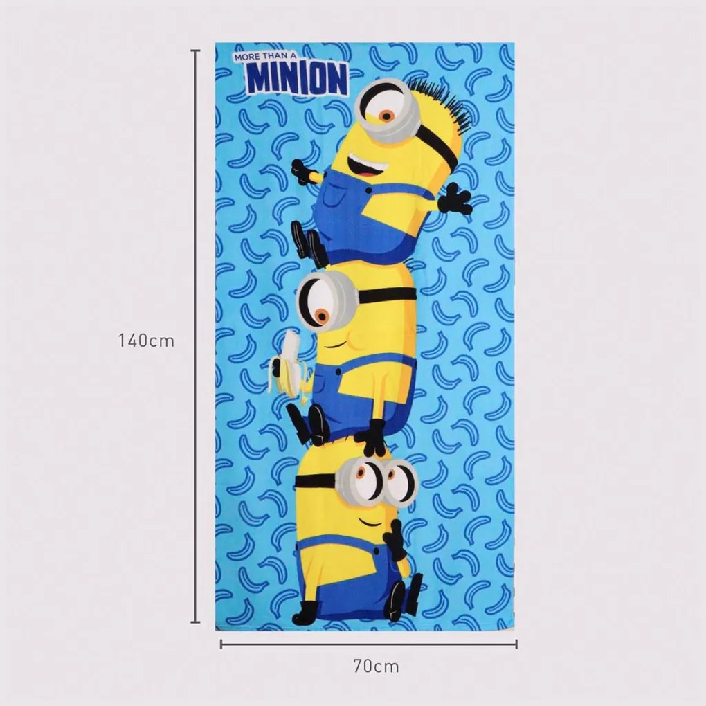 Minyonok Blue Banana fürdőlepedő, strand törölköző 70x140cm (Fast Dry)