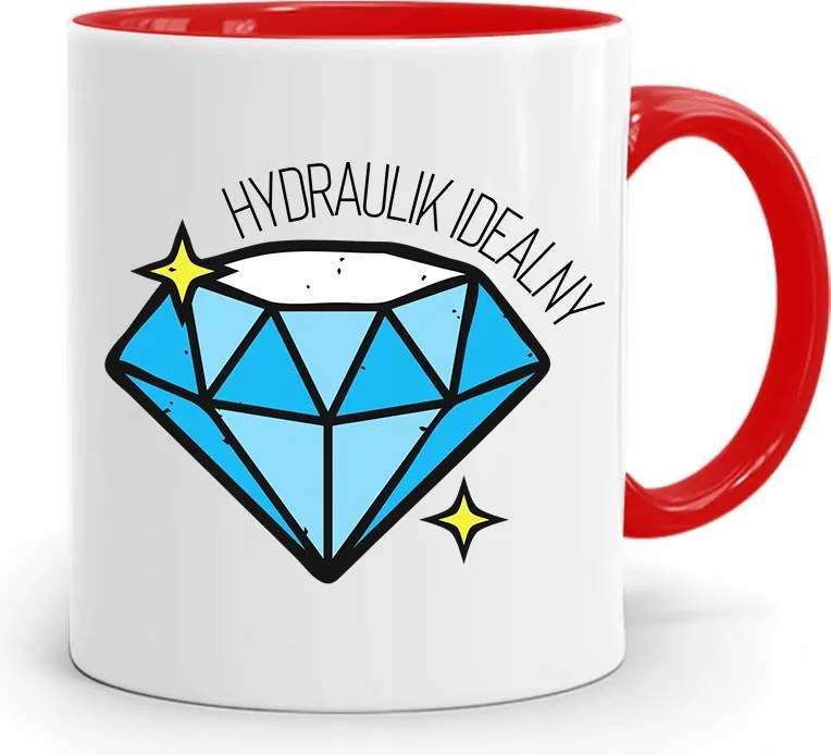 Piros Bögre Ajándék Vízvezeték Szerelőnek Tökéletes, fényképes nyomtatással