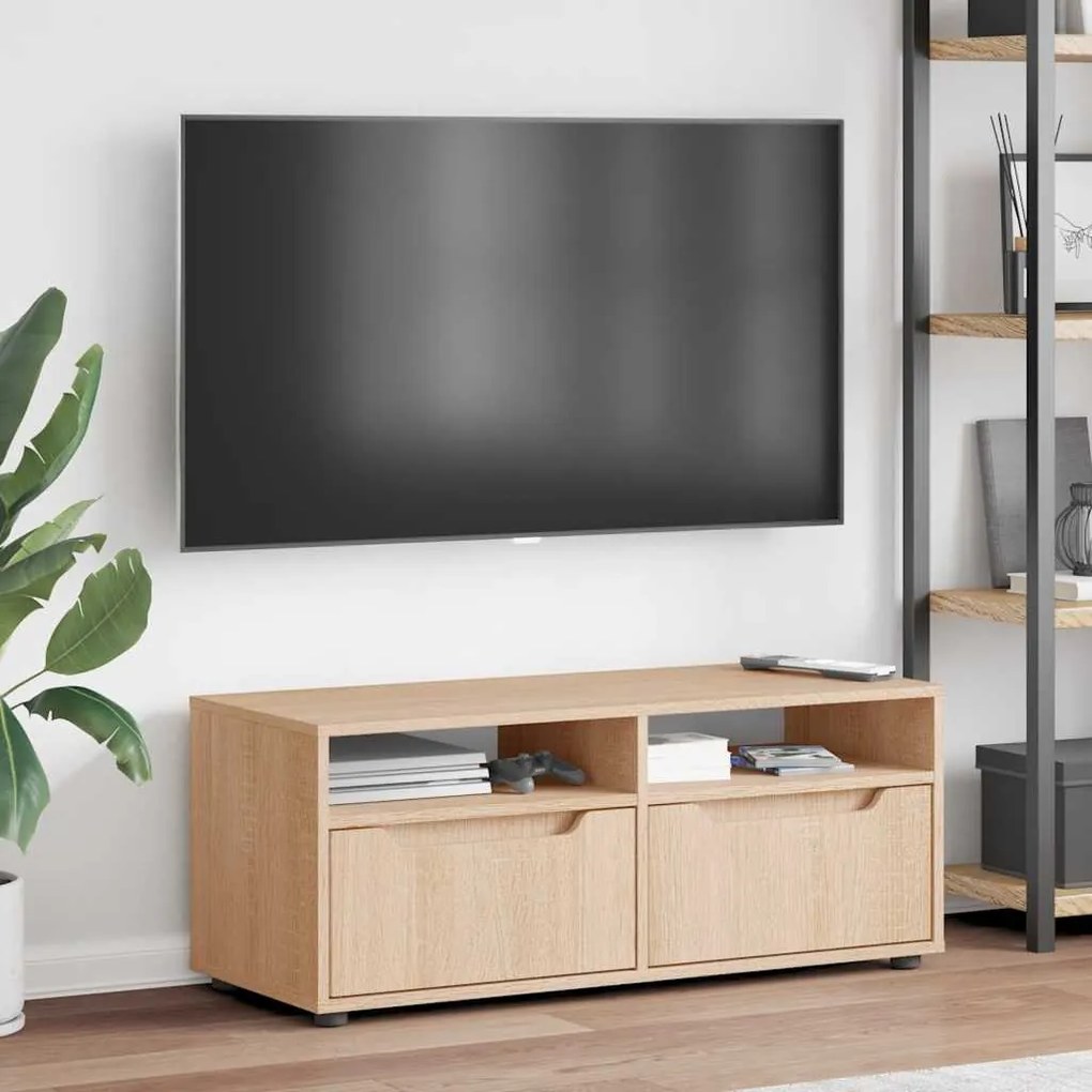 VISNES sonoma tölgy szerelt fa TV-szekrény 100x40x38 cm