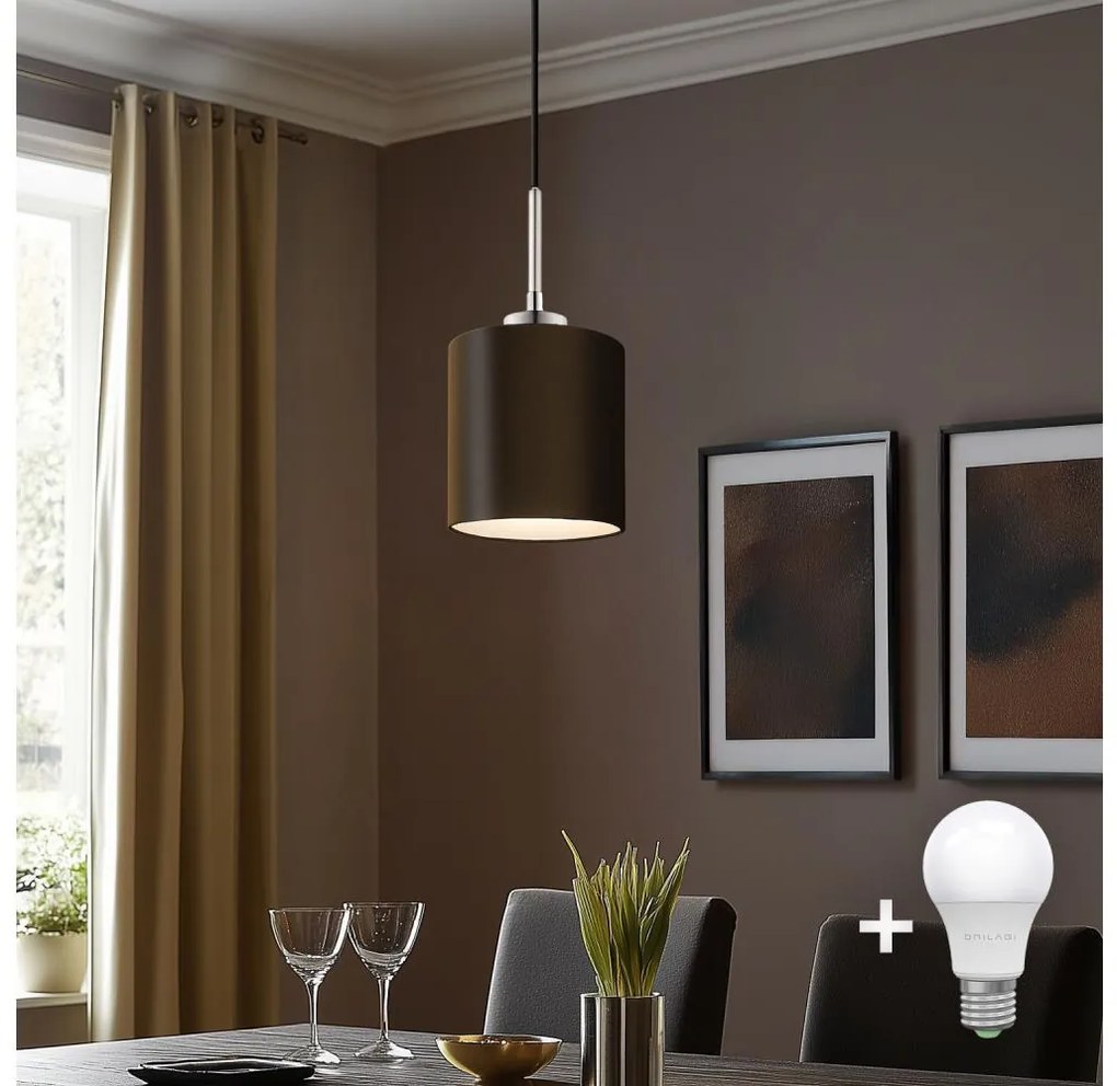 Eglo - LED TUNJA lógólámpa 1xE27/60W/230V barna