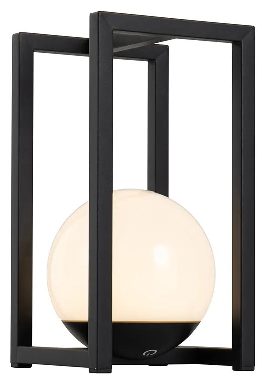 2 db-os kültéri asztali lámpa készlet fekete érintéses újratölthető - Nowi