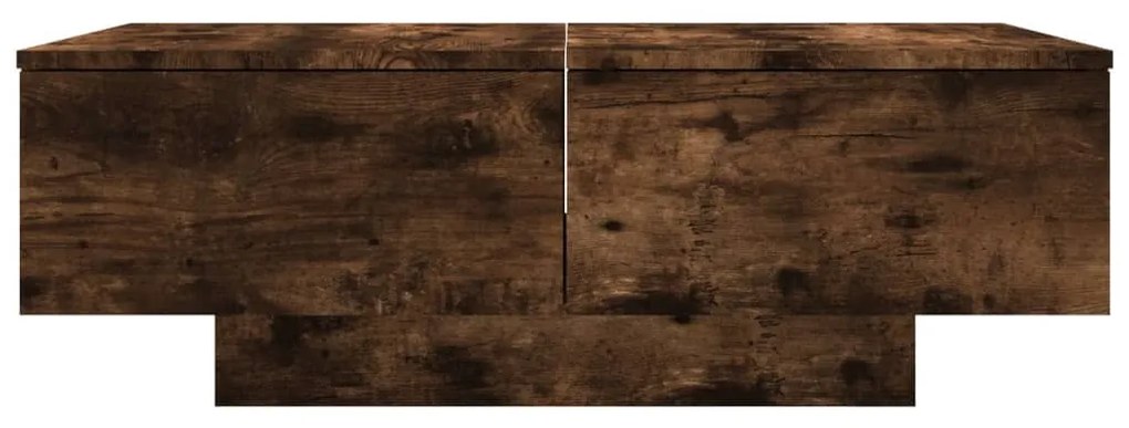 Füstös tölgy színű szerelt fa dohányzóasztal 90 x 60 x 31 cm