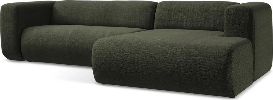 Zöld sarokkanapé (jobb oldali-heverő résszel) Ekahi – Makamii