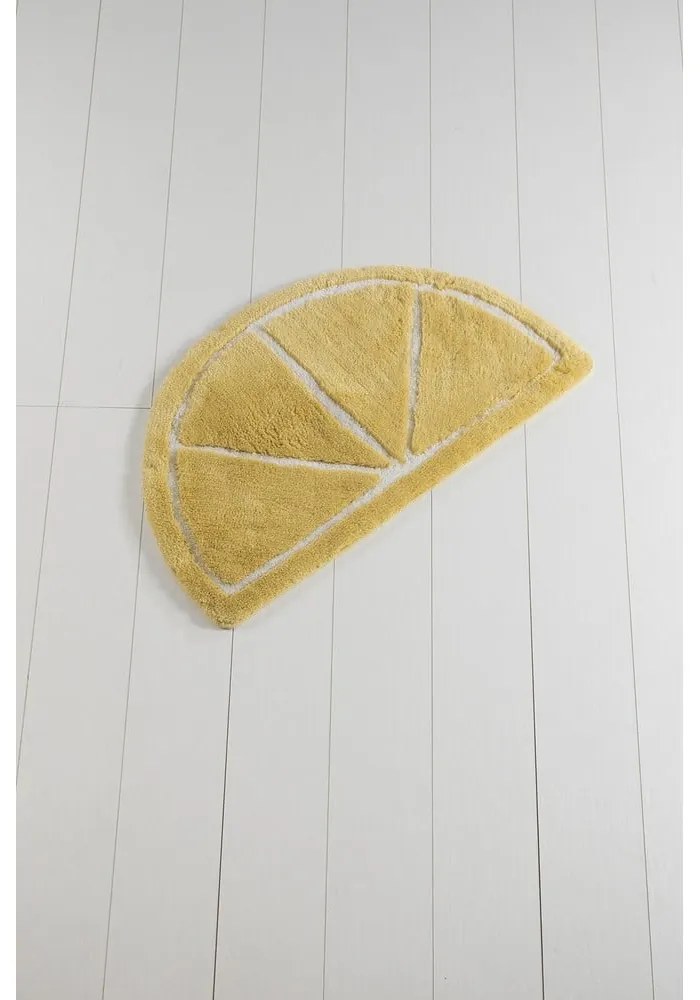 Sárga fürdőszobai kilépő 100x60 cm Limon – Foutastic